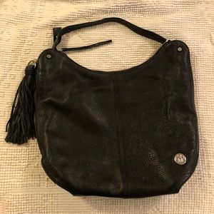 Vince Camuto Genuine Leather Black Shoulder Bag